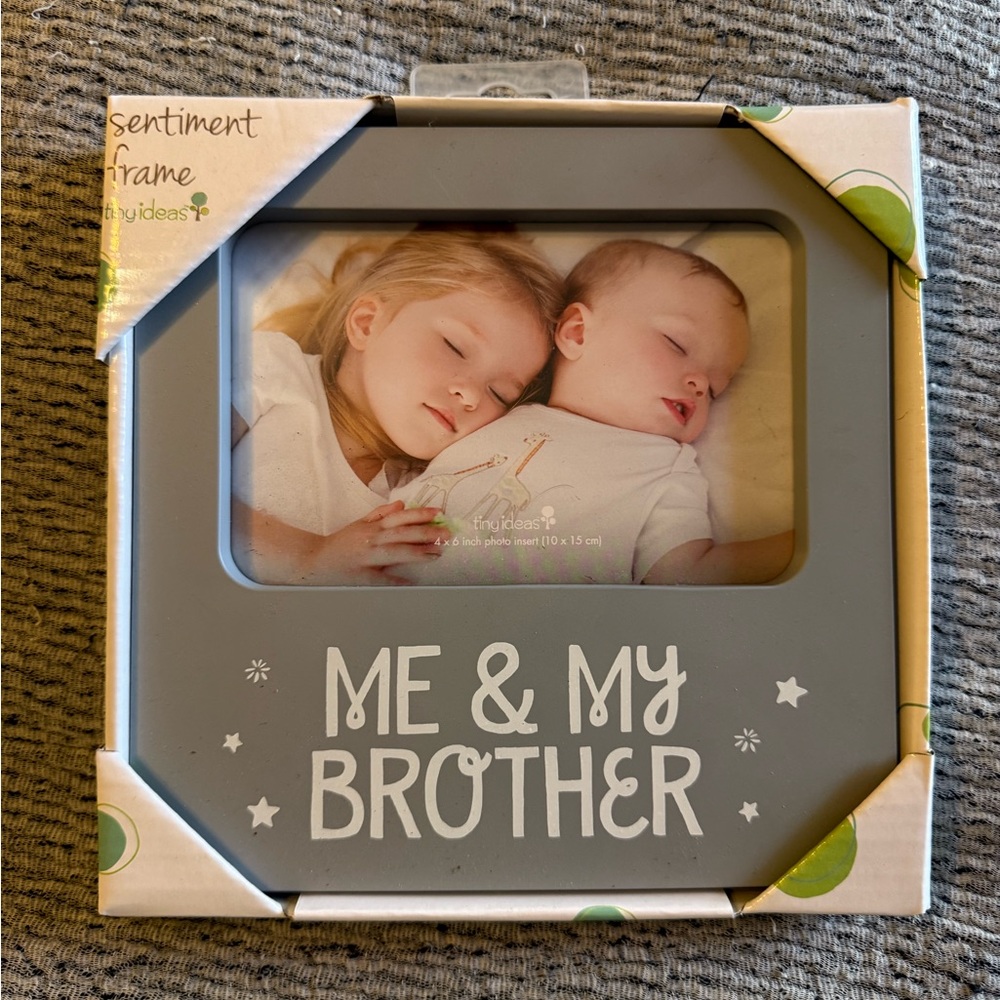Pearhead Gray Me & My Brother Sentiment Frame